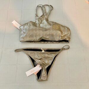Pilyq metallic Bikini Set NWT
